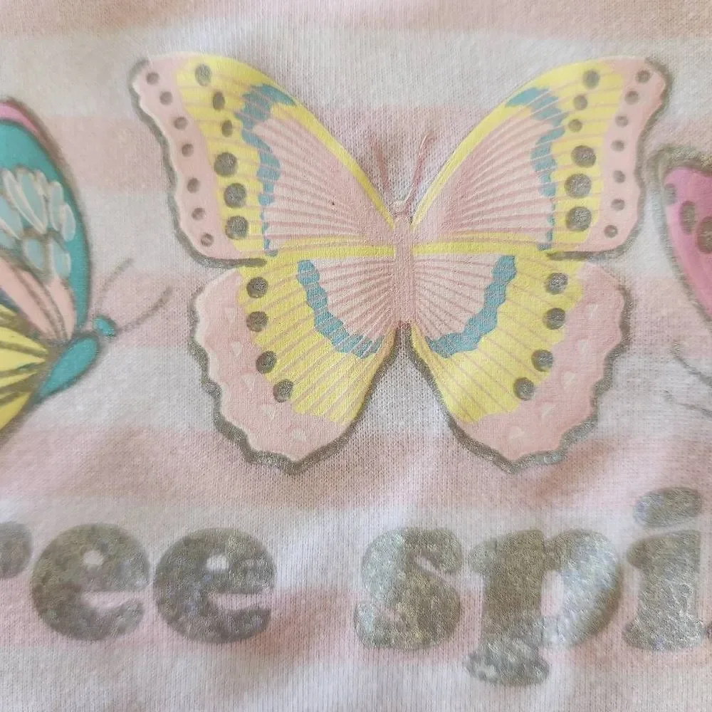 Nanette baby 3-6 month baby girl glitter butterfly princess sparkle outfit short